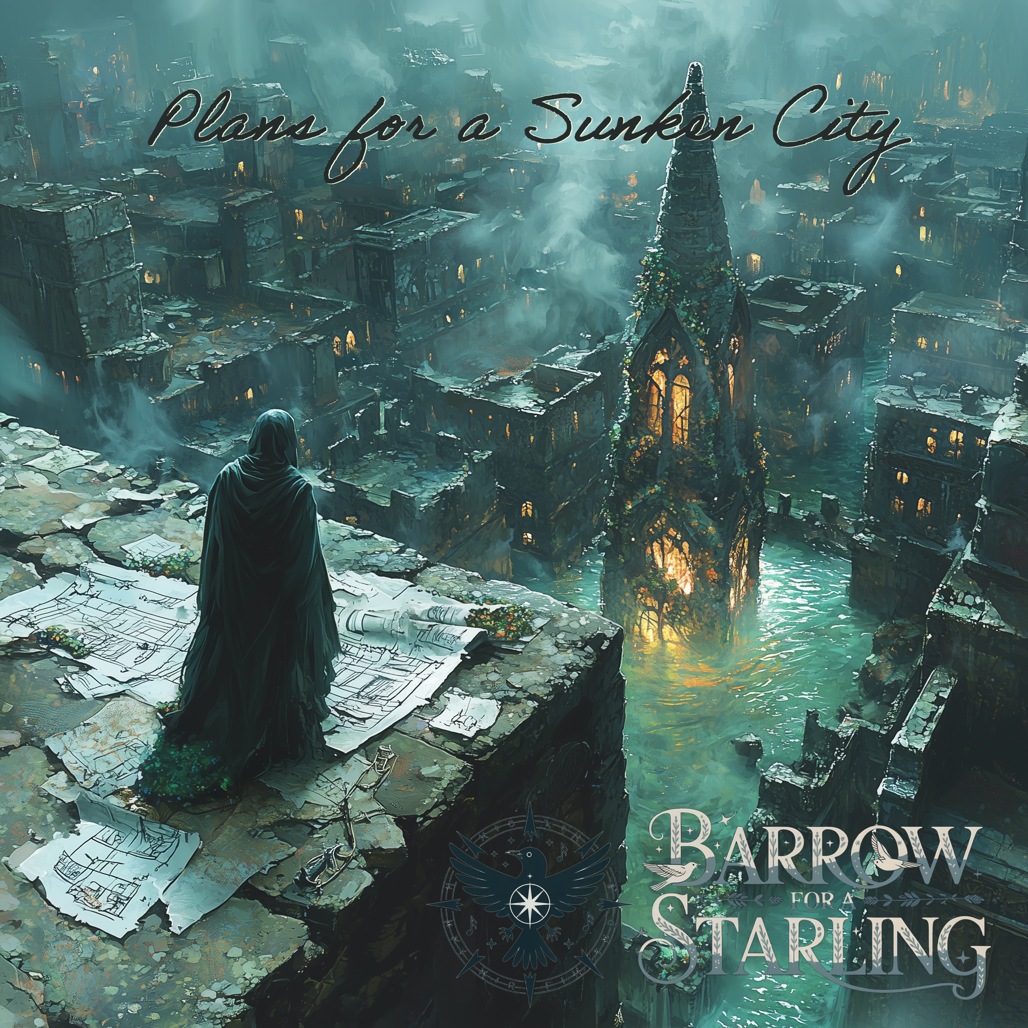 Cover art for Plans for the Sunken City by Barrow for a Starling