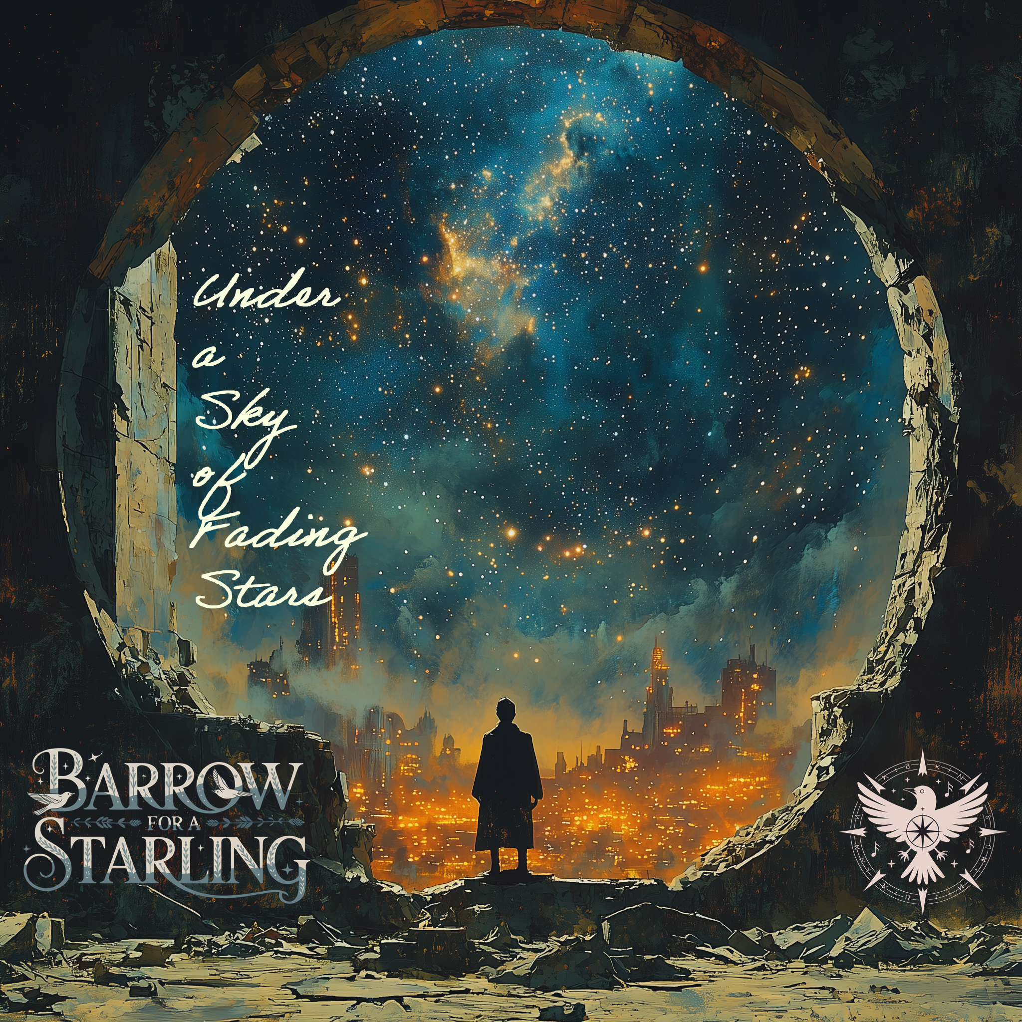 Cover art for Under a Sky of Fading Stars by Barrow for a Starling